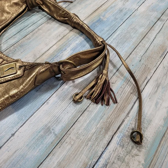 Fortuna by Valentino Gold Studded Purse. - Picture 10 of 12